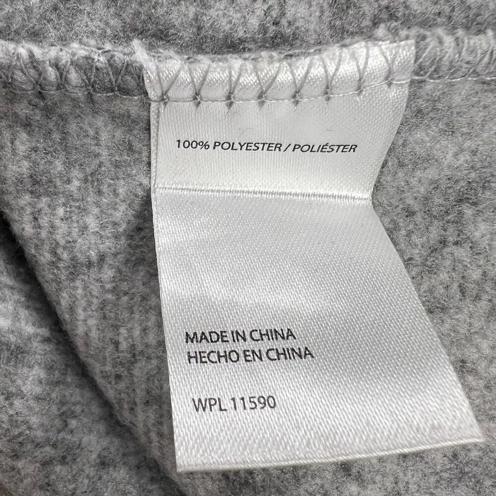 Weatherproof Vintage Heather Gray Quarter Zip Long Sleeve Fleece Shirt Size XXL